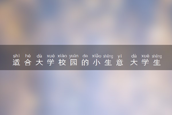 适合大学校园的小生意 大学生做什么赚钱