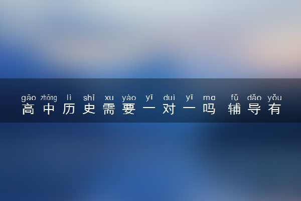 高中历史需要一对一吗 辅导有用吗