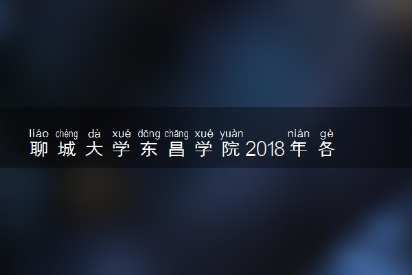 聊城大学东昌学院2018年各省艺术类录取分数线