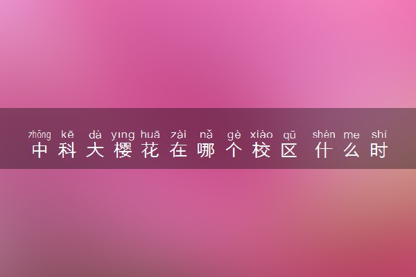 中科大樱花在哪个校区 什么时候是樱花开放时间