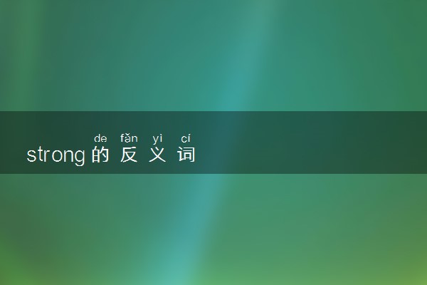 strong的反义词