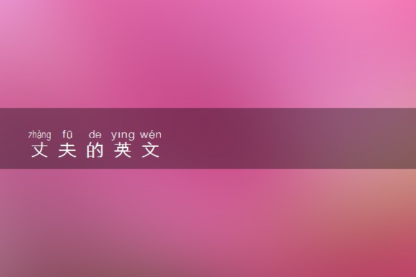丈夫的英文