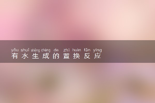有水生成的置换反应