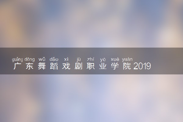 广东舞蹈戏剧职业学院2019年各省录取分数线详情