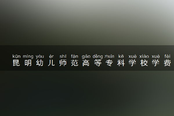 昆明幼儿师范高等专科学校学费
