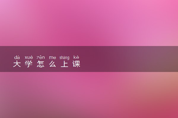 大学怎么上课