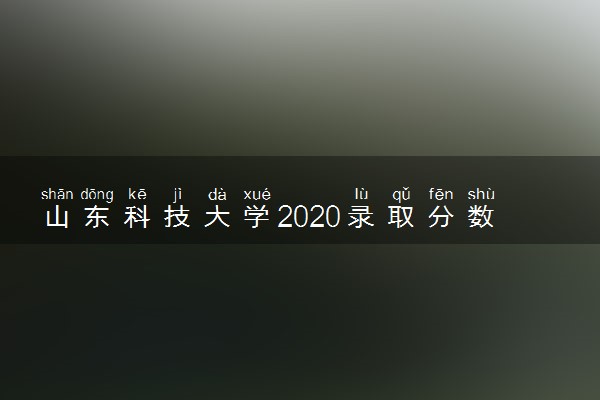 山东科技大学2020录取分数线 多少分能考上