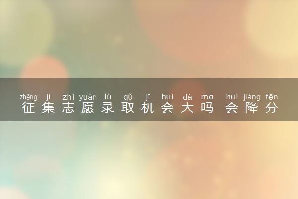 征集志愿录取机会大吗 会降分吗