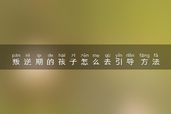 叛逆期的孩子怎么去引导 方法是什么