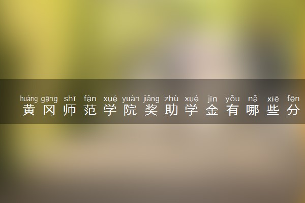 黄冈师范学院奖助学金有哪些分别多少钱 怎么申请评定