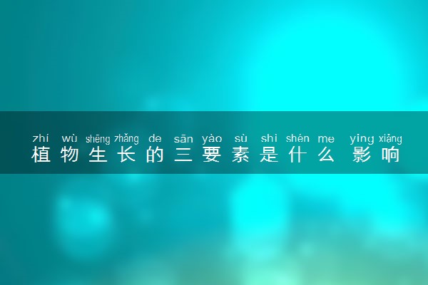 植物生长的三要素是什么 影响因素有哪些