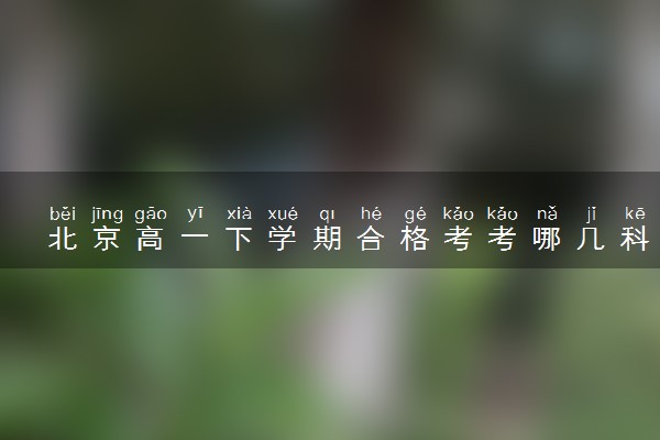 北京高一下学期合格考考哪几科 如何准备