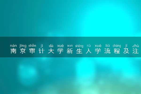 南京审计大学新生入学流程及注意事项 2022年迎新网站入口