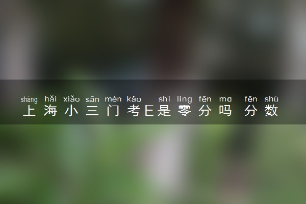 上海小三门考E是零分吗 分数等级怎么计算的