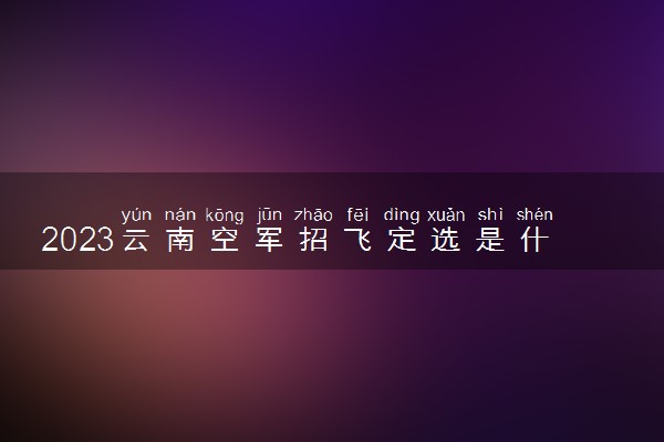 2023云南空军招飞定选是什么时候 有哪些项目