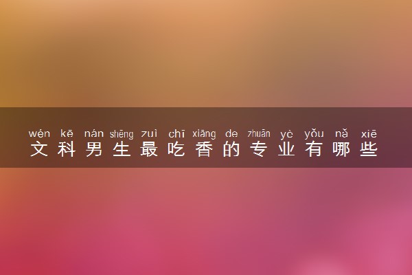 文科男生最吃香的专业有哪些