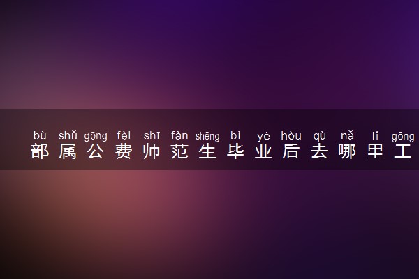 部属公费师范生毕业后去哪里工作 有哪些常见问题