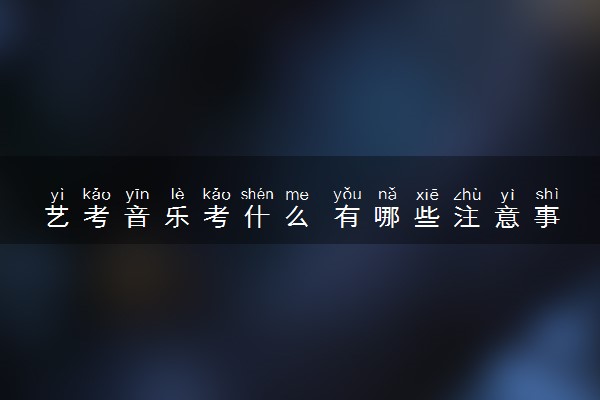 艺考音乐考什么 有哪些注意事项