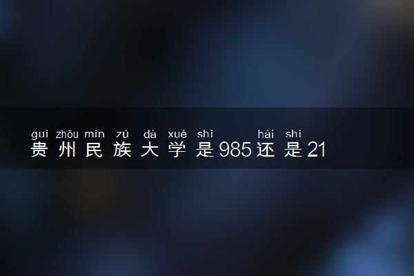 贵州民族大学是985还是211