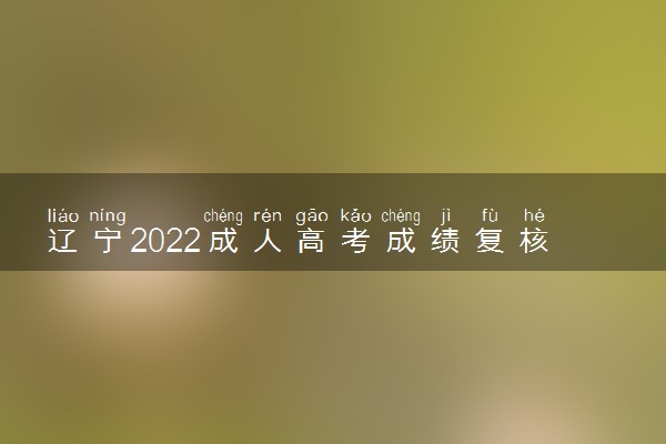 辽宁2022成人高考成绩复核内容 哪些可以复核