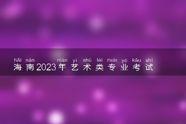 海南2023年艺术类专业考试有什么报名办法