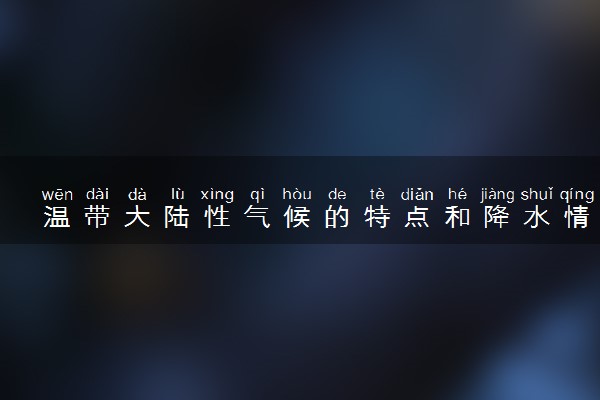 温带大陆性气候的特点和降水情况是什么