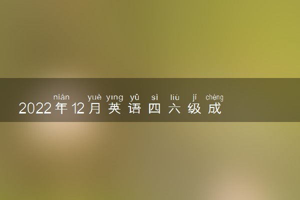 2022年12月英语四六级成绩查询时间