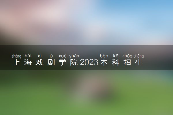 上海戏剧学院2023本科招生专业与各省级统考子科类对应表