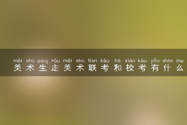美术生走美术联考和校考有什么区别 有哪些共同点