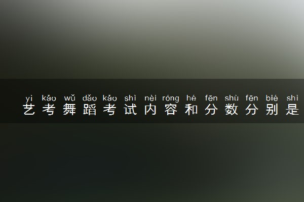 艺考舞蹈考试内容和分数分别是什么