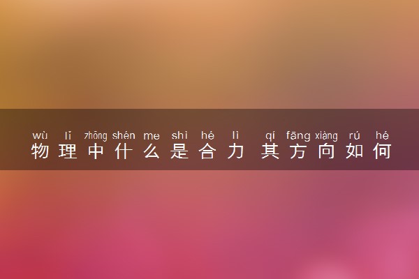 物理中什么是合力 其方向如何确定