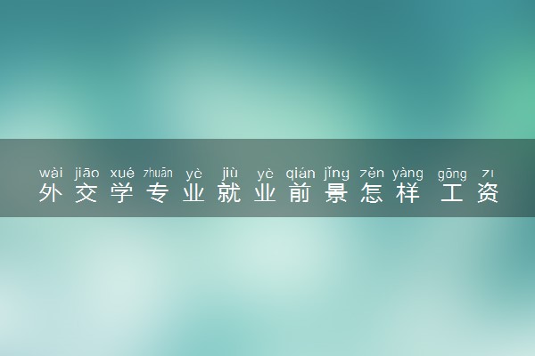 外交学专业就业前景怎样 工资一般是多少