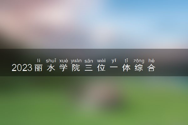 2023丽水学院三位一体综合评价招生人数及专业