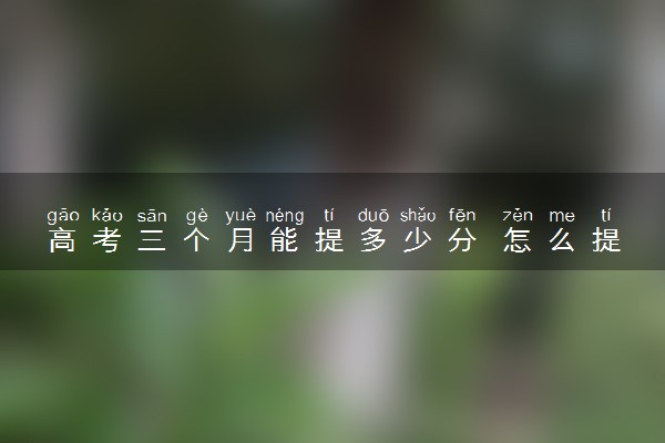 高考三个月能提多少分 怎么提分