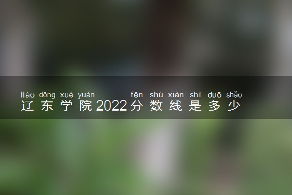 辽东学院2022分数线是多少 各省录取最低位次