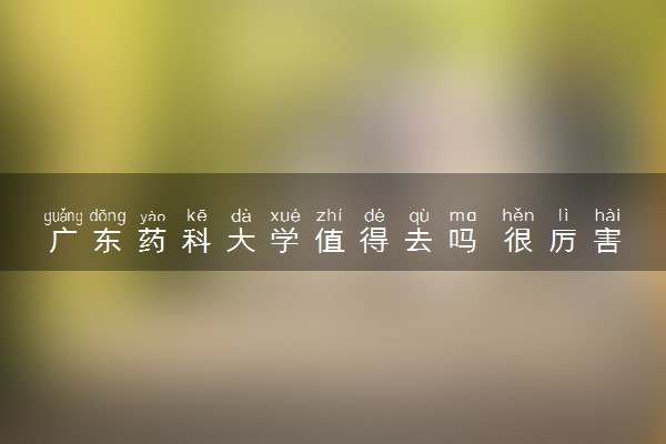 广东药科大学值得去吗 很厉害吗
