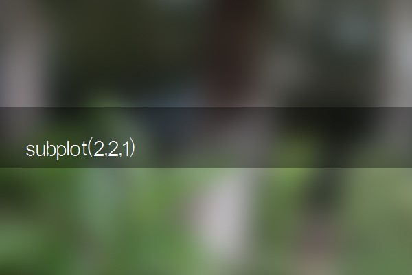 subplot(2,2,1)是什么意思