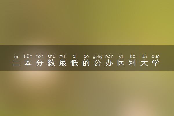 二本分数最低的公办医科大学 什么二本值得上