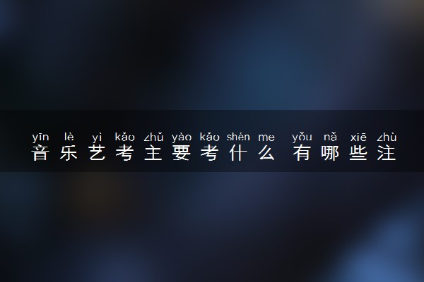 音乐艺考主要考什么 有哪些注意事项
