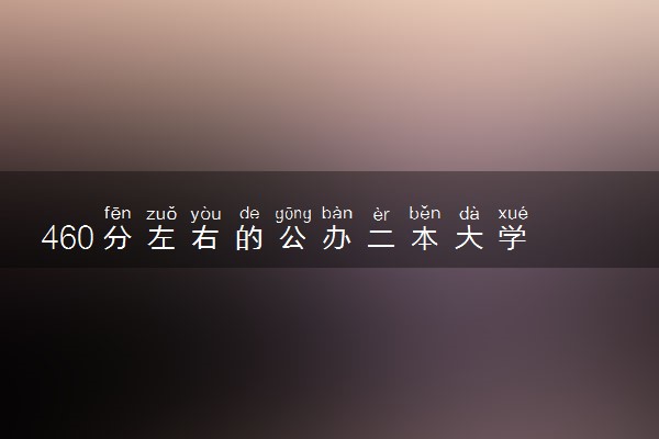 460分左右的公办二本大学 什么二本值得报
