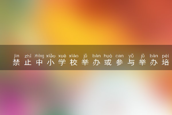 禁止中小学校举办或参与举办培训机构 怎么回事