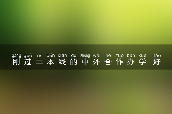 刚过二本线的中外合作办学 好上的院校有哪些
