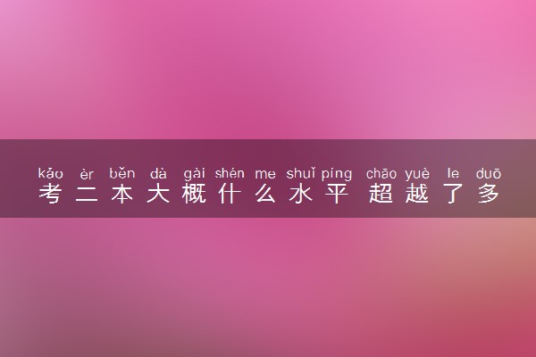 考二本大概什么水平 超越了多少人