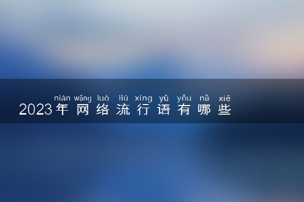 2023年网络流行语有哪些 流行语大全