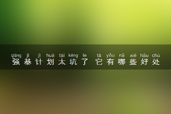 强基计划太坑了 它有哪些好处