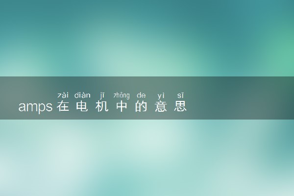 amps在电机中的意思