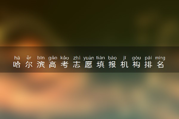 哈尔滨高考志愿填报机构排名 哪些机构靠谱