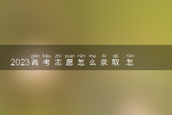 2023高考志愿怎么录取 怎么知道自己被录取了