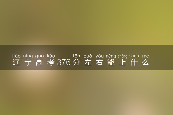 辽宁高考376分左右能上什么大学 可以报哪些公办院校(2023报考推荐)