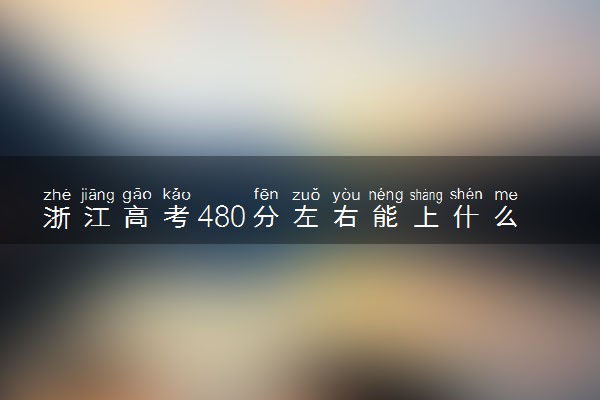 浙江高考480分左右能上什么大学 可以报哪些公办院校(2023报考推荐)